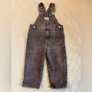 Infant size 18 months - Levi's denim overalls- gray/black